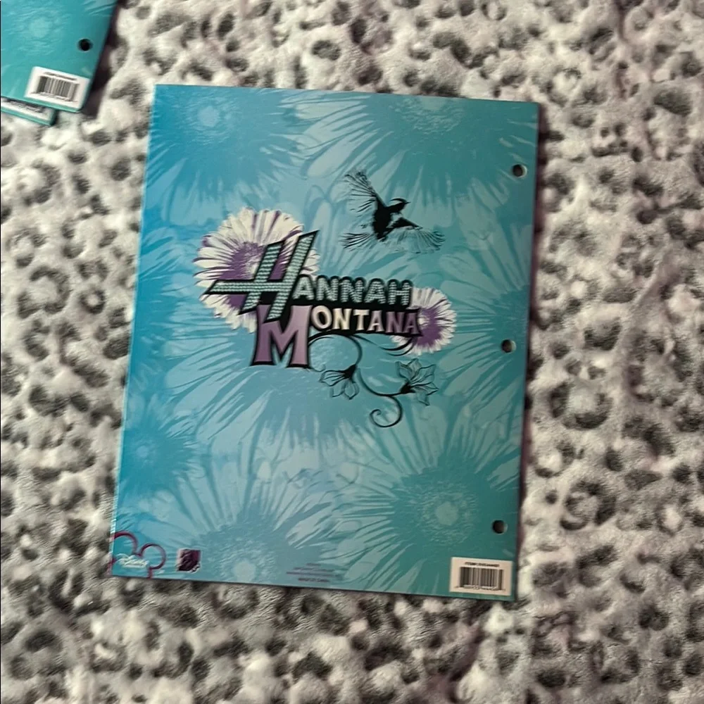 Disney Hannah Montana Floral Folders - Blue and Purple